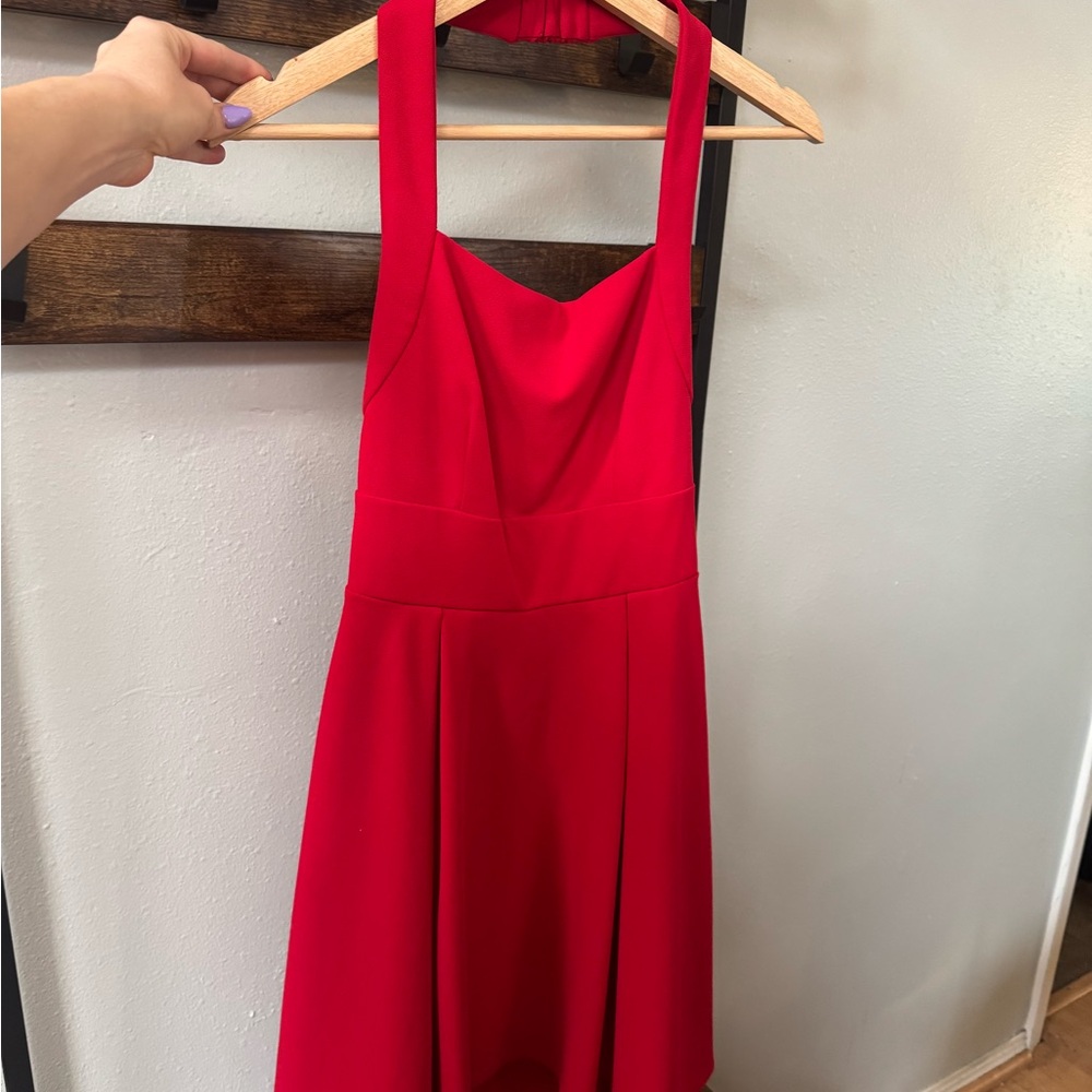 Elegant Red Sleeveless Dress